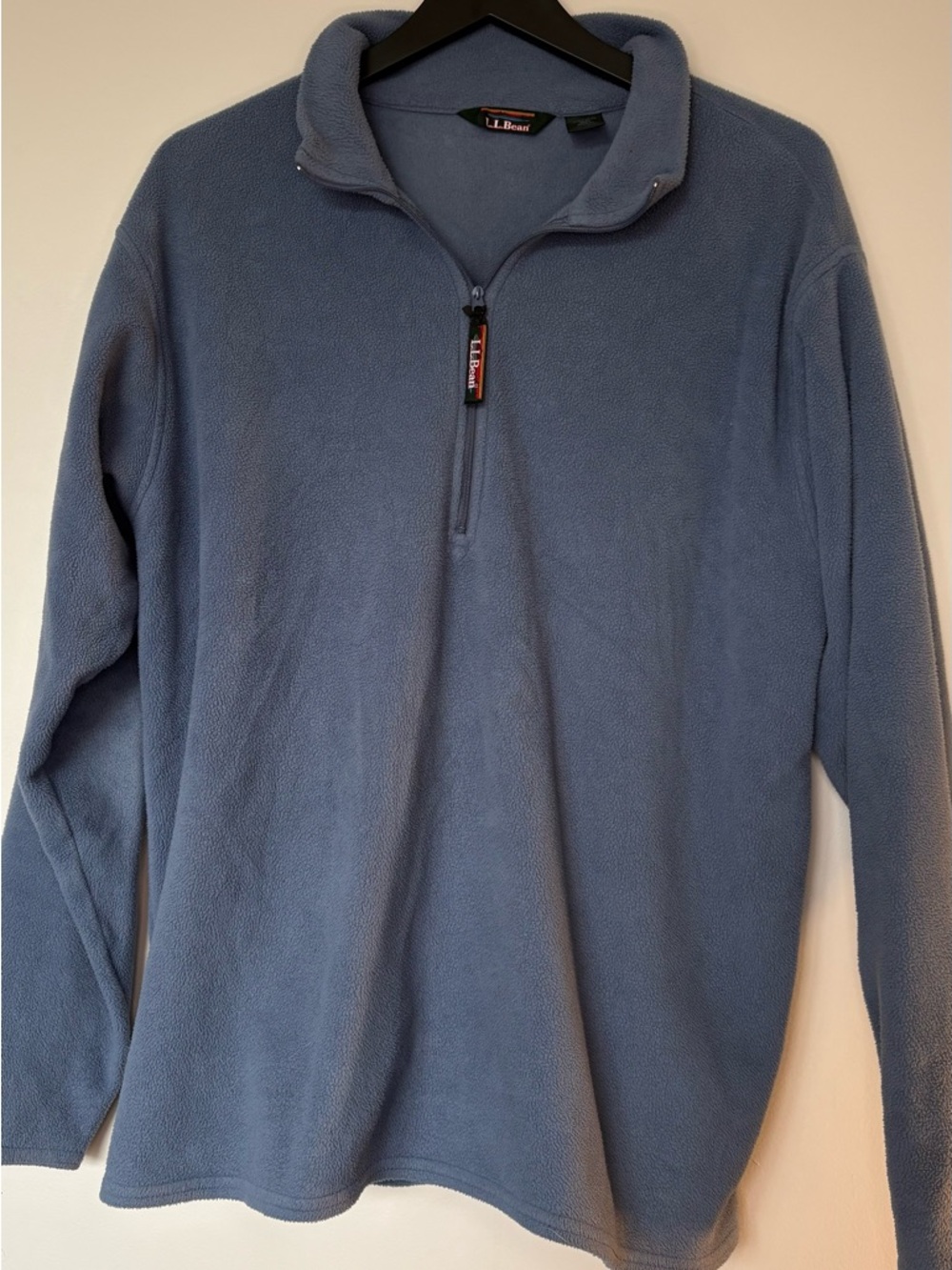 LL Bean Light Blue Half-Zip Fleece Pullover